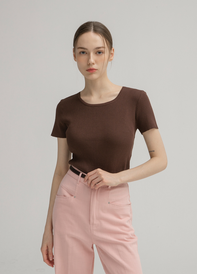 (PT-5201) Inside Slit Color Denim Pants Korea