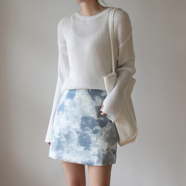 (SK-4387) Cloud Mini Skirt