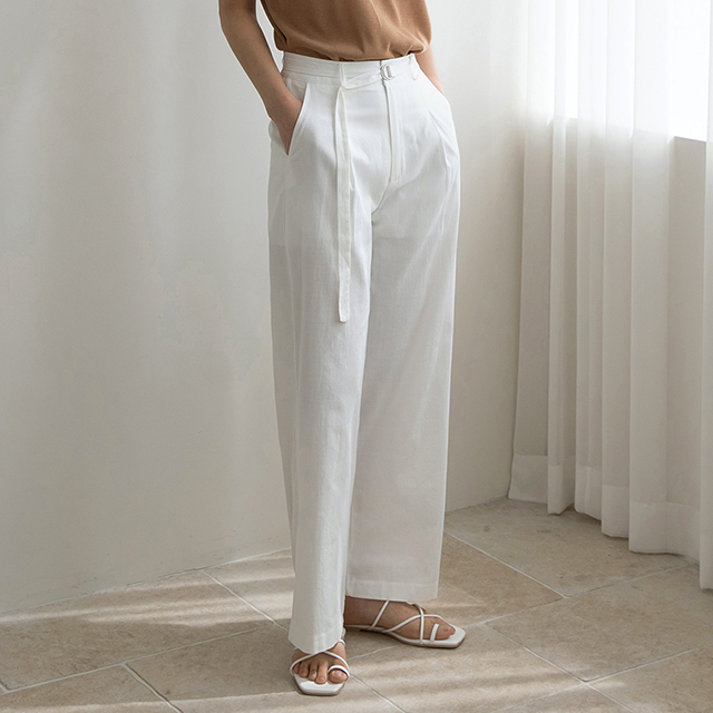(PT-4800)Slim Belt Set Pants S