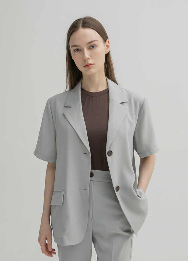 (T-6408) Modern Square Neck Golji Knit Korea