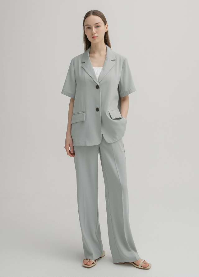 (T-6408) Modern Square Neck Golji Knit Korea