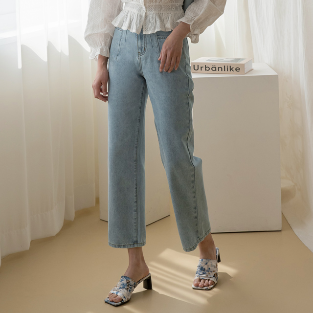 (PT-4695) Vintage Pocket Denim Pants