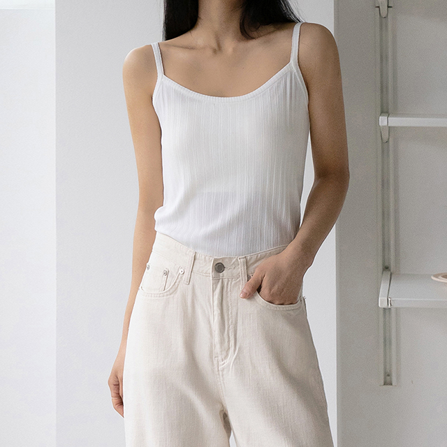 (T-6123) Strap Sleeveless Knit