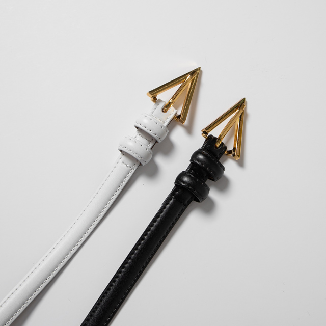 (BT-0011) Slim triangle buckle belt