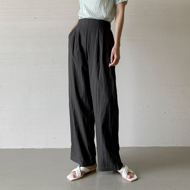 (PT-4946) Modern Pintuck Loose Pants