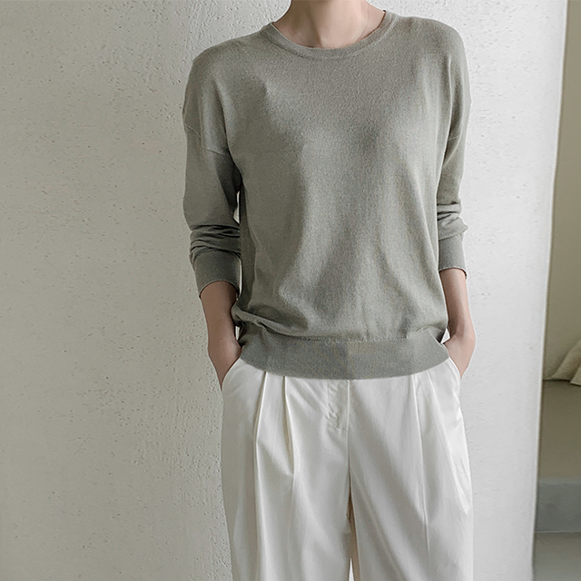 (T-6155)N Signature T003-Basic Round Knit
