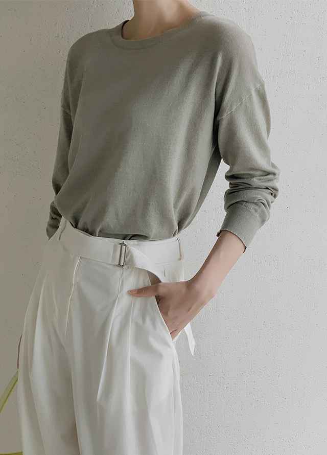 (PT-5035)Loose Soft Denim Pants Korea