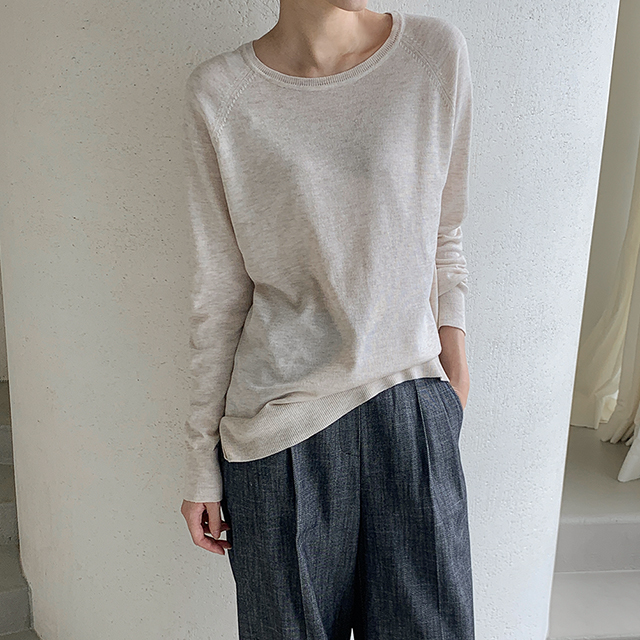 (T-6156) Basic Overfit Nagrang Knit