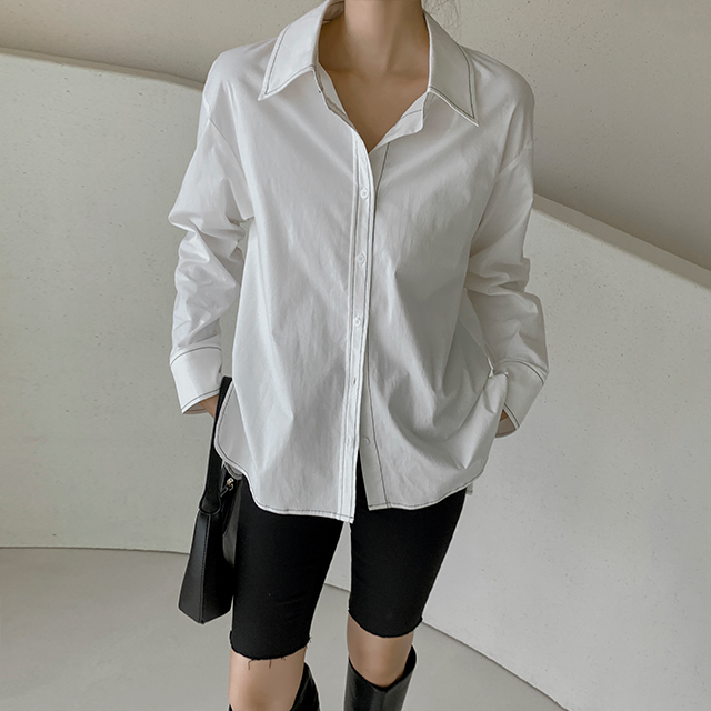 (BL-3818)Color Stitch Blouse