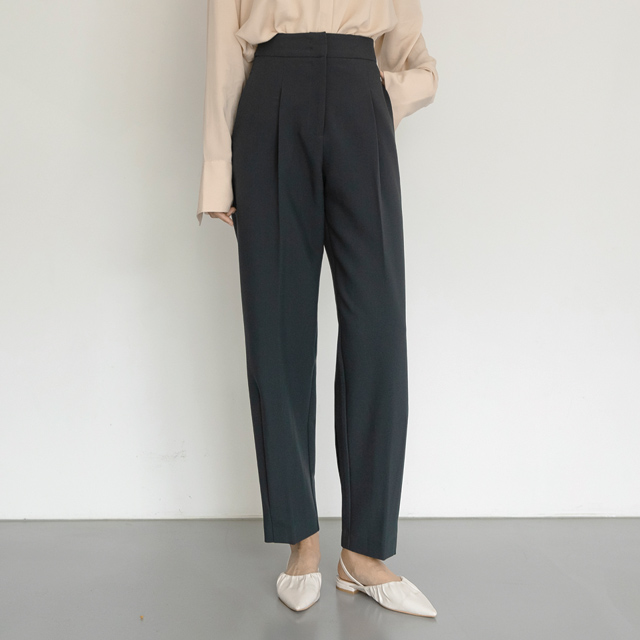 (PT-4771)Trendy Set-up Volume Tuck Pants