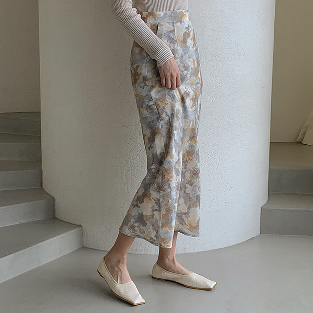 (SK-4376) Water-repellent A-line maxi skirt