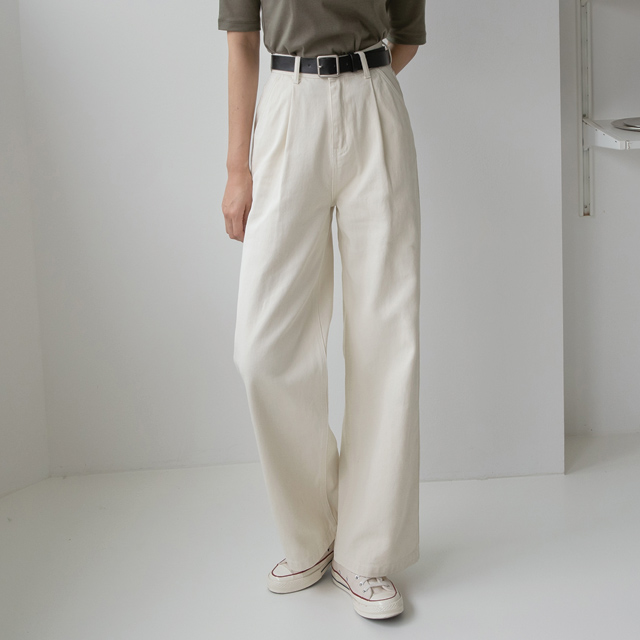 (PT-4774) Boyfit Belt Set Denim Pants S