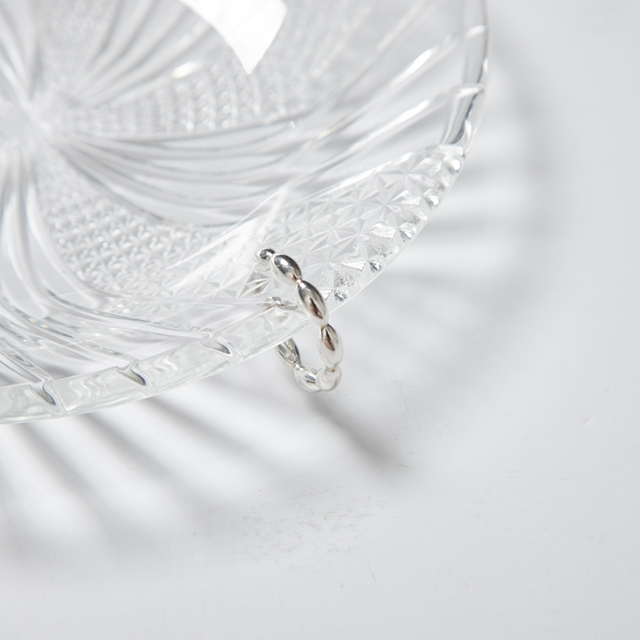 (R-387)Silver Volume Open Ring