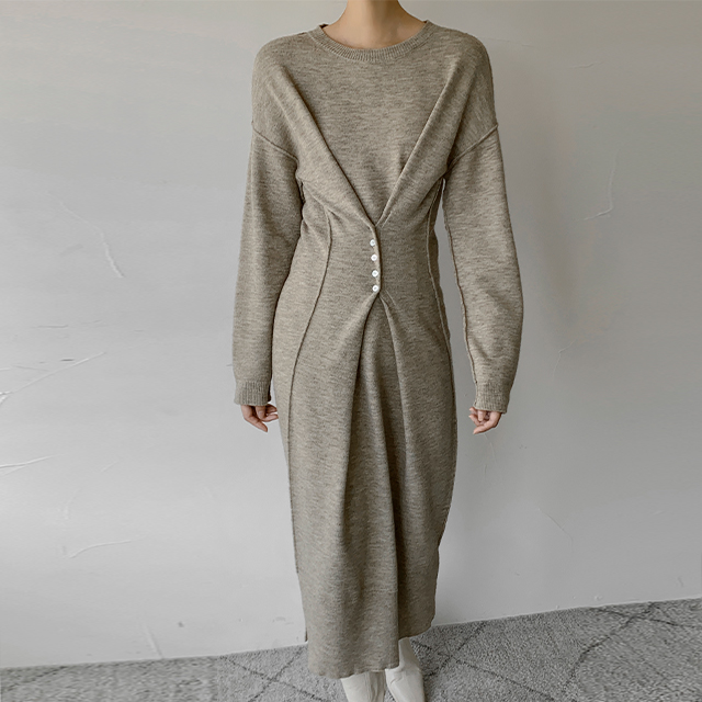 (OP-5824) Button Two Way Knit One Piece