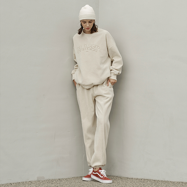 (PT-5044)ENEFECT BUCKLING JOGGER PANTS SOFT BEIGE