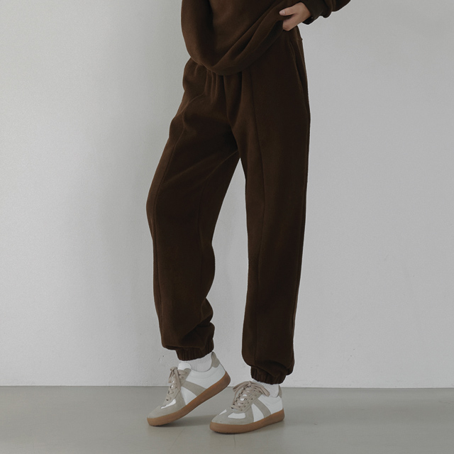 (PT-5046)Eneffect Buckle Jogger Pants Warm Brown