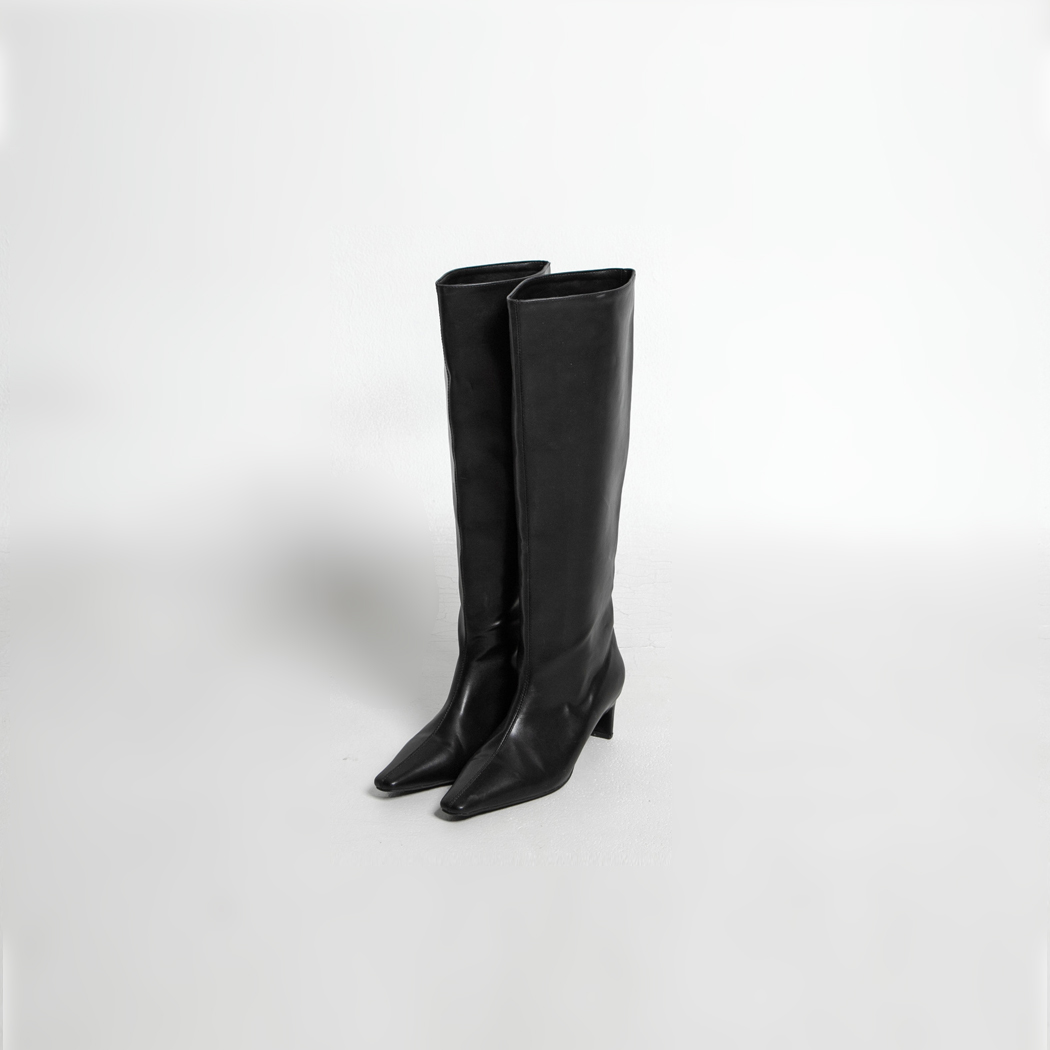 (SH-3278)Kitten Heel Loose Long Boots