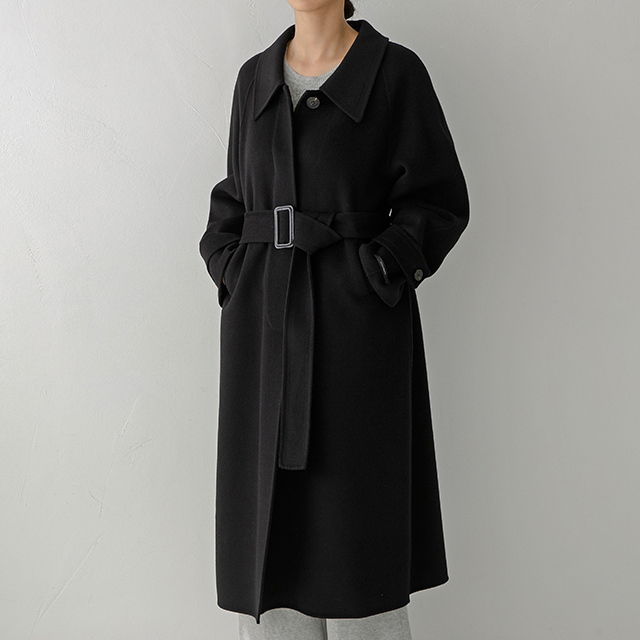 (CT-1364)Wool Single Raglan Handmade Coat S