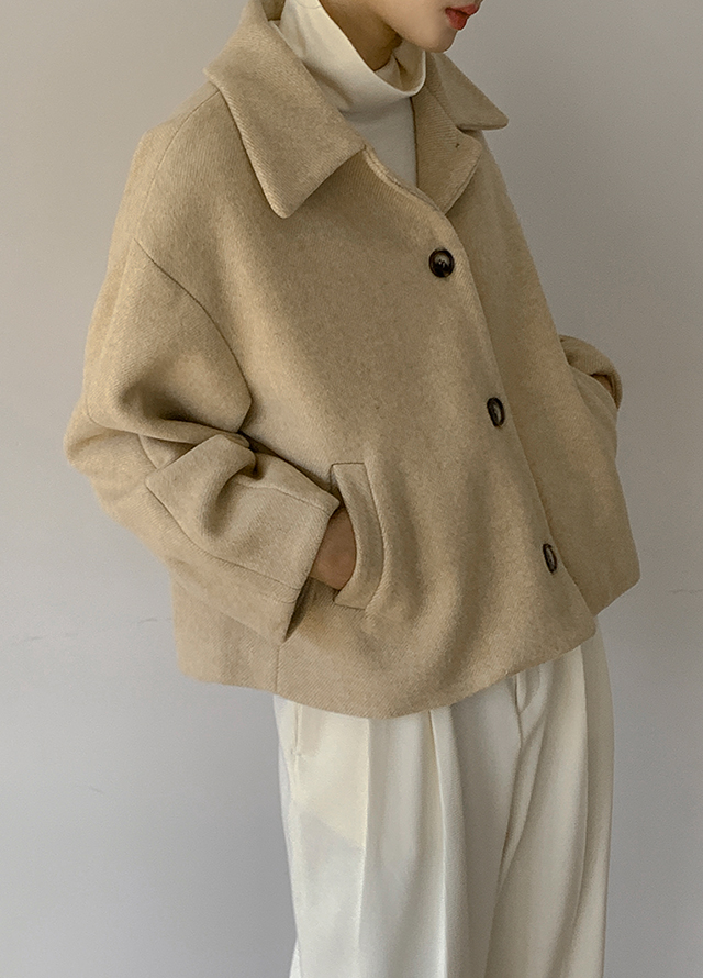 (T-6232) Daily Semi Overfit Mock Tee Korea