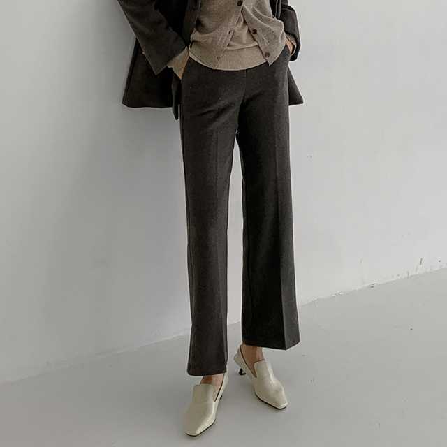 (PT-4978)N Signature PT013-Wool Set-up Classic Bootcut Pants