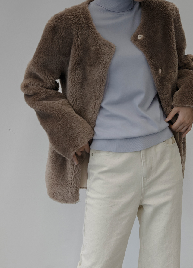 (T-4881)Signature Casual Slim Fit Mock Neck Knit Korea