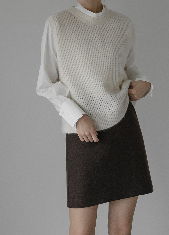 (JK-2575) Wool Set-up Minimal Crop Jacket Korea