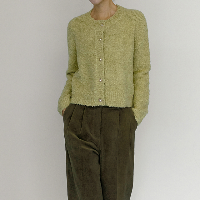 (CD-1836) Buckle Crop Knit Cardigan