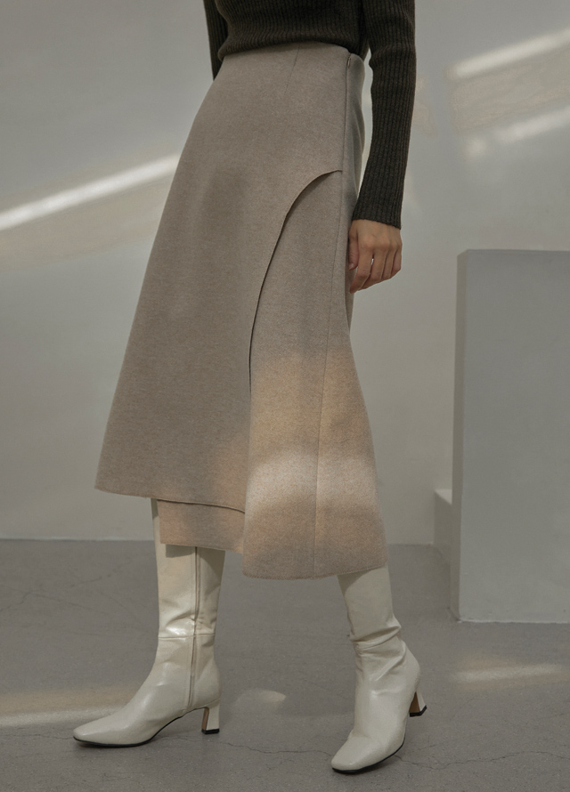 (NT-6324)Signature Wool Basic Golji U-Neck Knit Korea