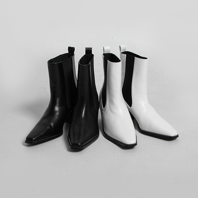 (SH-3297) Pointed Toe Chelsea Boots