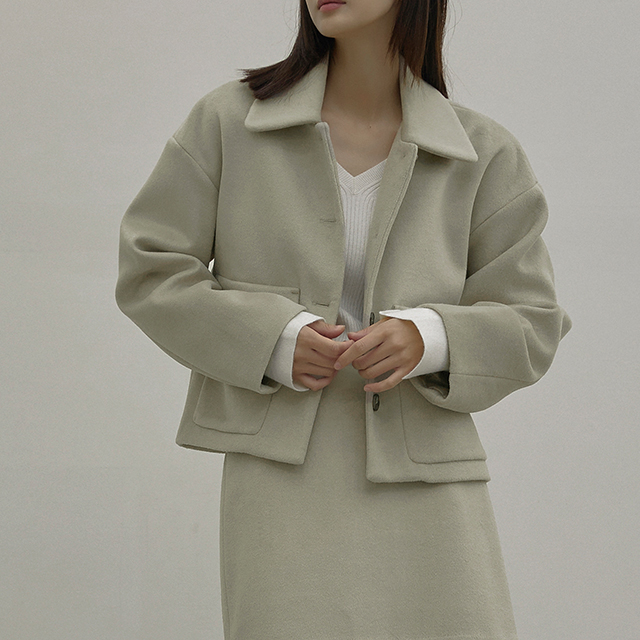 (JK-2581)Setup Soft Single Crop Jacket