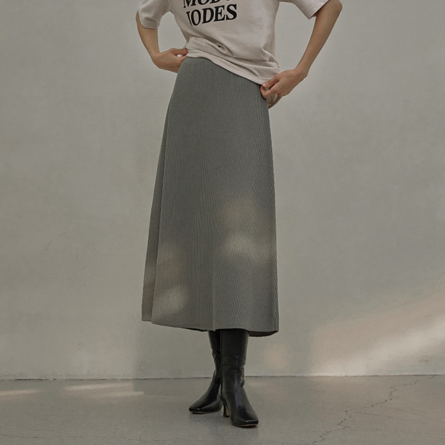 (SK-4554)Golji hul banding knit skirt