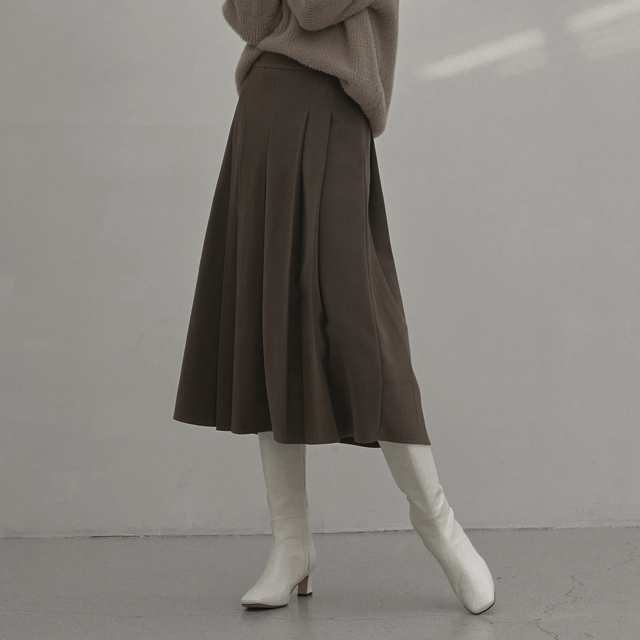 (SK-4562)Warm Touch Double Pintuck Skirt