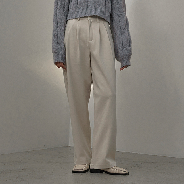 (PT-5161) Flat Waist Line Wide Pants