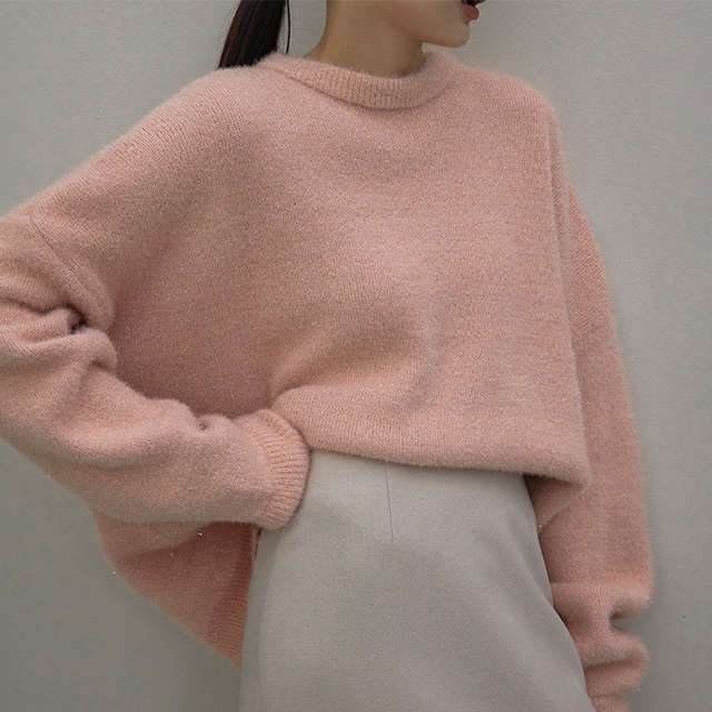 (NT-6441)Wool Alpaca Shine Metal Knit