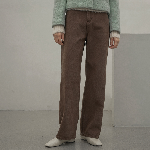 (PT-5242)Color Wide Denim Pants