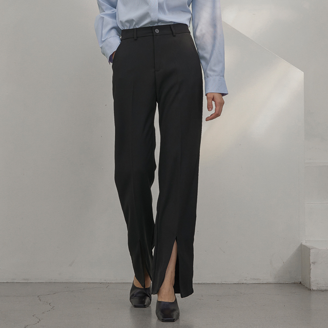 (PT-5226) Slit Point Slacks Pants