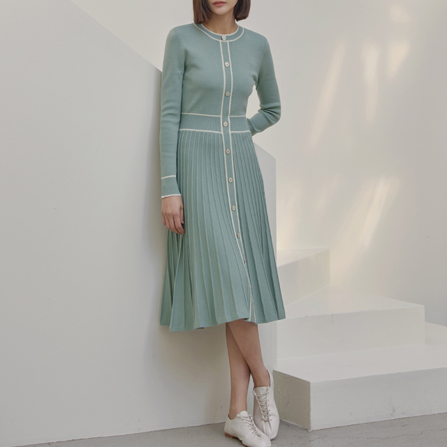 (OP-5882)Mariand Fit and Flare Knit One Piece