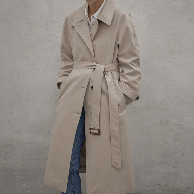 (CT-1381)Standard Minimal Trench Coat S