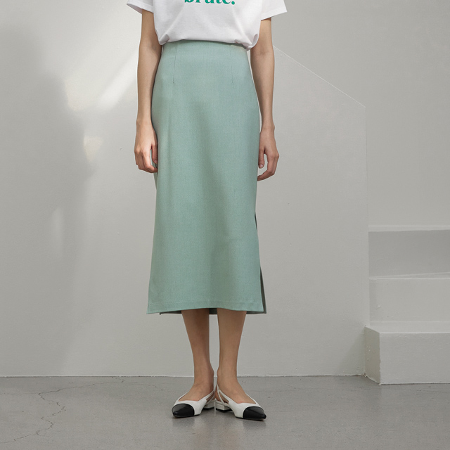 (SK-4624) Fine Set-up Midi Skirt