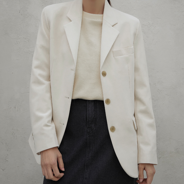 (JK-2716) Daily Single Button Jacket