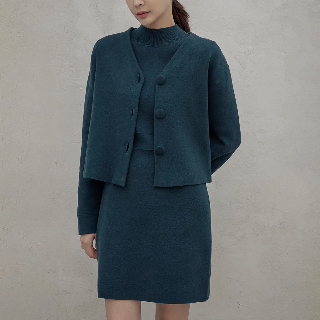 (CD-1941)Setup V-neck Modern Knit Cardigan