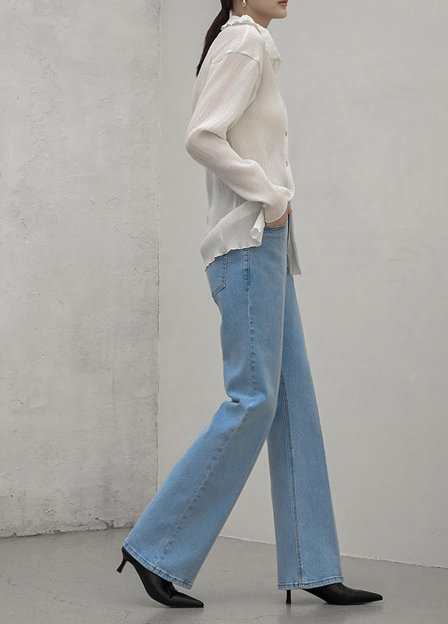 (BL-3984)Undressed Wrinkle Blouse Korea