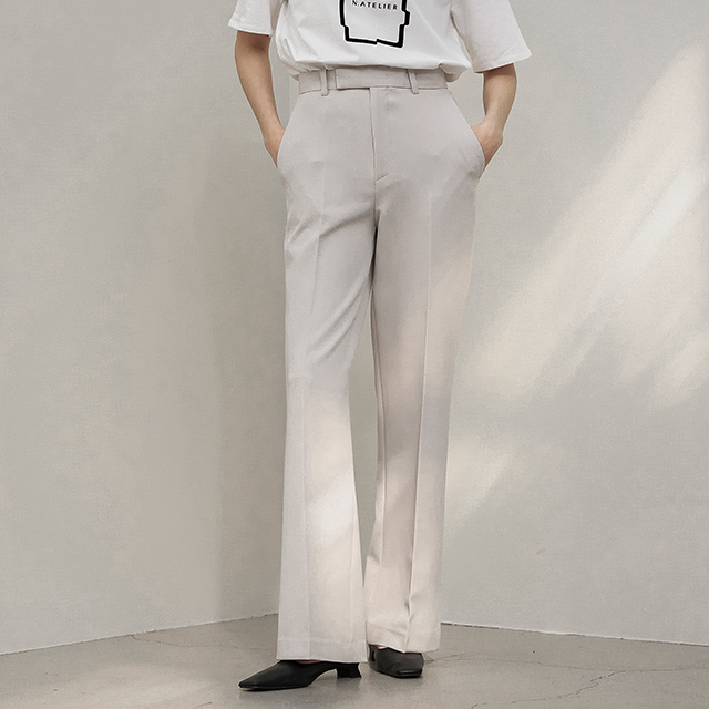 (PT-5280)Slim Straight Slacks Pants