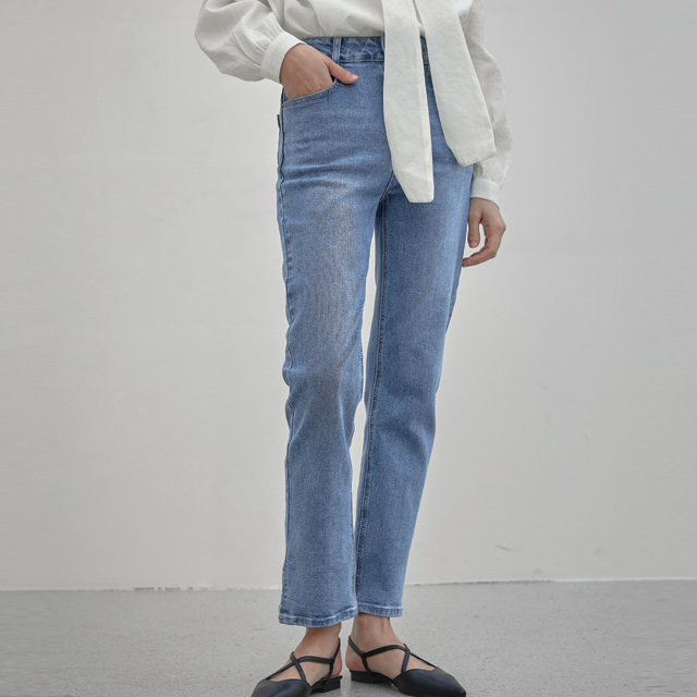 (PT-5108)City Span Slim Denim Pants