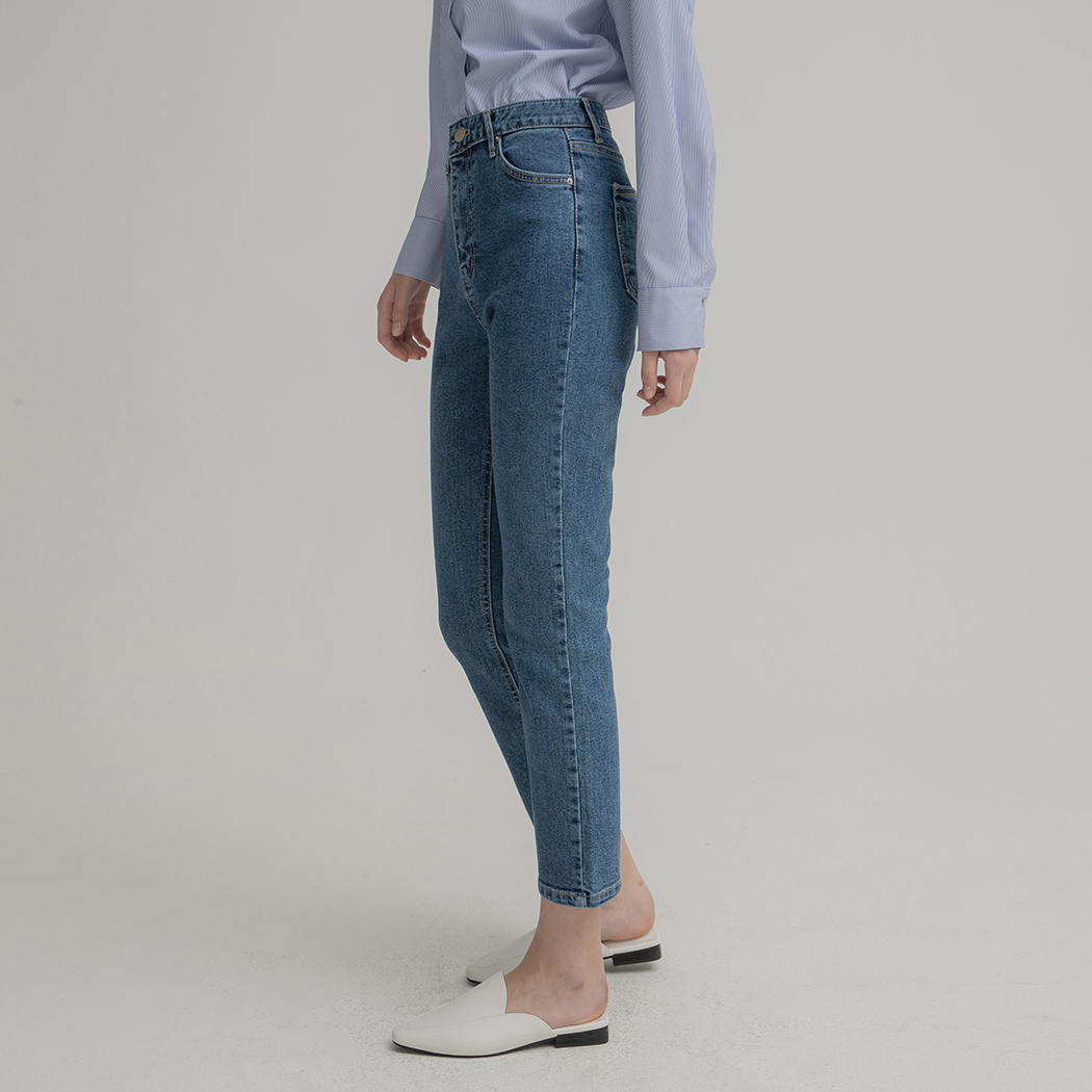 (N-PT-5243)Essential Denim_Slim Straight Deep Blue