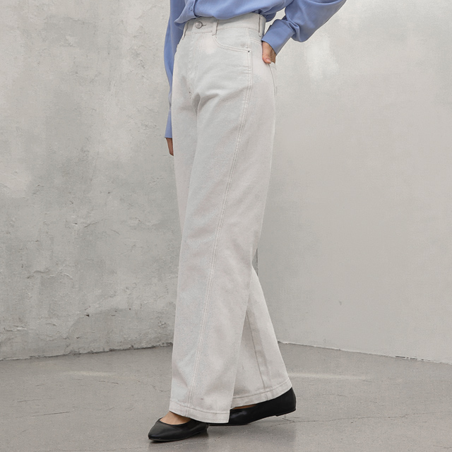 (PT-5121) Up Classic White Denim Pants