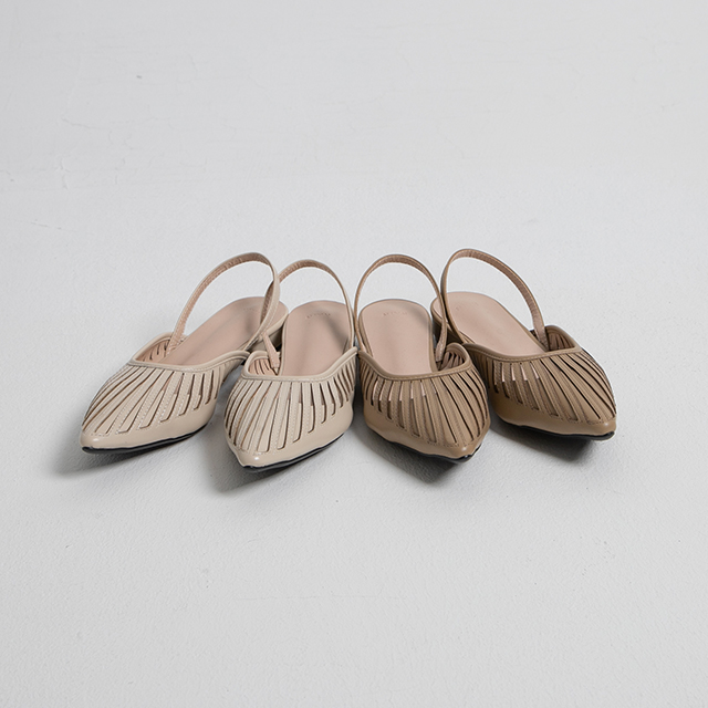 (SH-3321)Cutout Flat Slingback