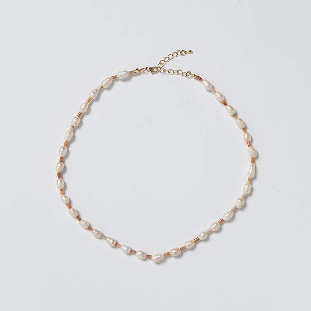 (N-826) Natural Beading Pearl Necklace