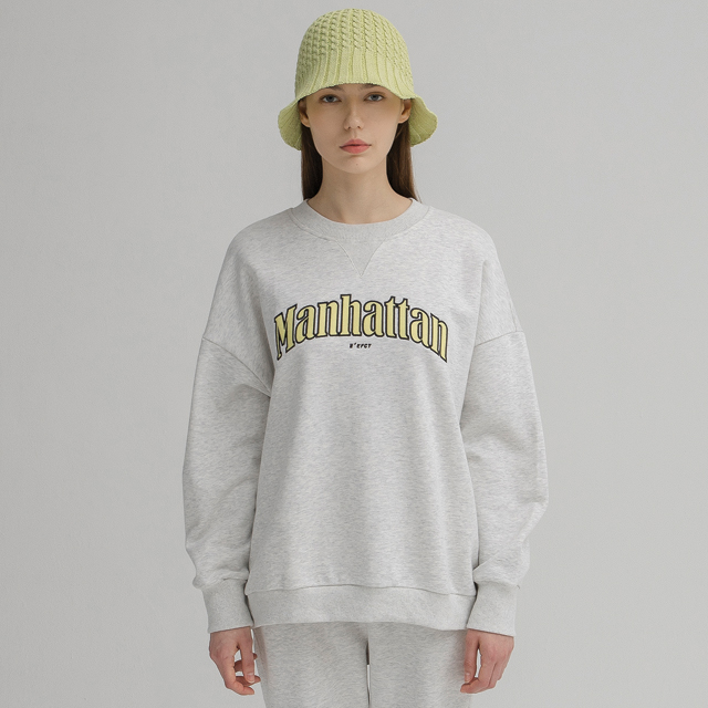 (T-6498) Eneffect Manhattan Sweatshirt Heather Grey