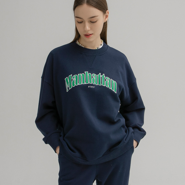 (T-6498)Eneffect Manhattan Sweatshirt Classic Navy